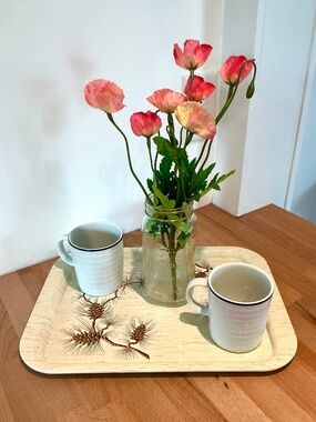 Sweet Vintage Pine Cone Tin Tray 1960’s Very Good Condition